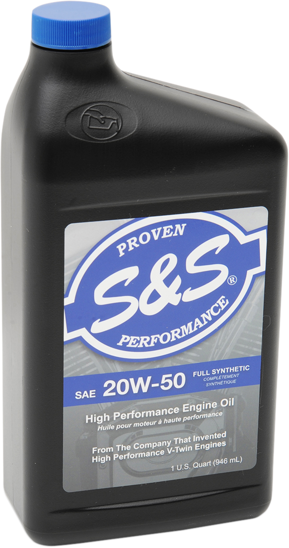 S&S High Performance 1 Single Quart 20W-50 Fully Synthetic Motorcycle Engine Oil
