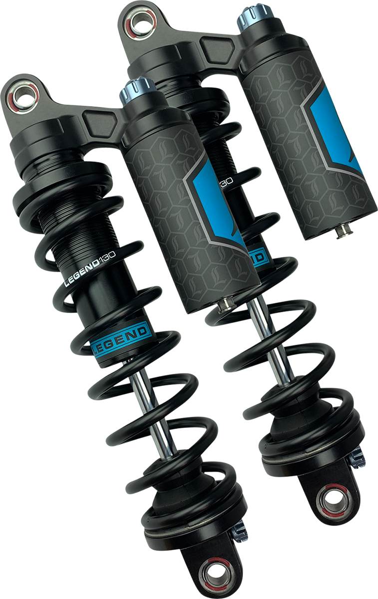 Legend Suspension REVO-ARC Piggyback Reservoir Coil Shocks For Harley FXR 1984-2000