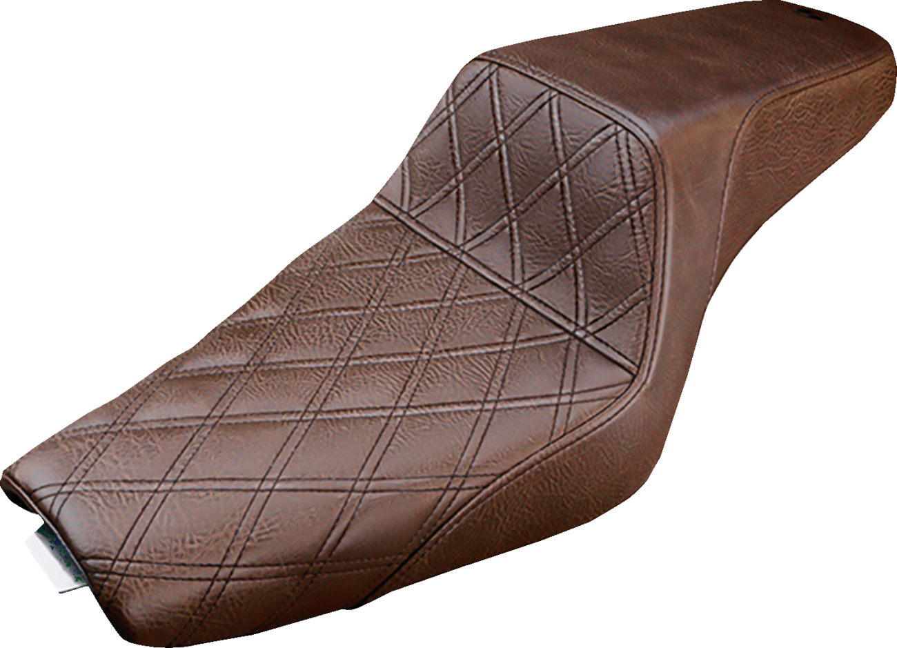 SADDLEMEN Step-Up Seat — Front Lattice Stitch