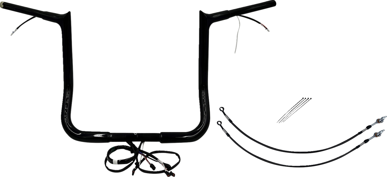 Fat Baggers Inc. 1 1/4" Wired Pointed Top Handlebar Kit For Harley Touring 2014-2015