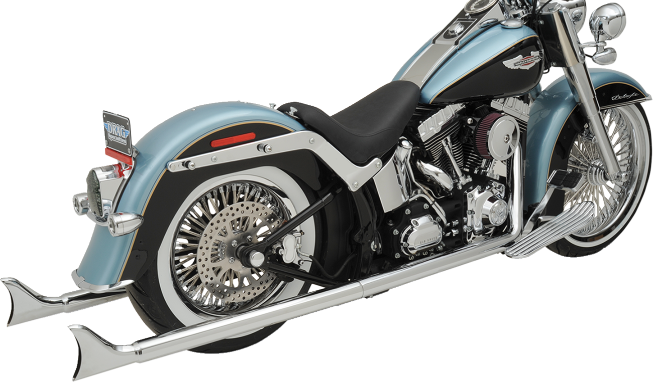 BASSANI XHAUST True Duals Exhaust System with Fishtail Mufflers — without Baffles
