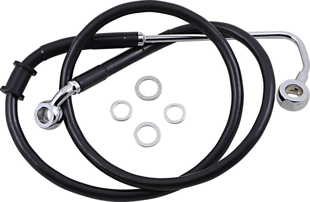 Drag specialties Brake Line - +6" - Black - '15-'17 Softail Harley Davidson