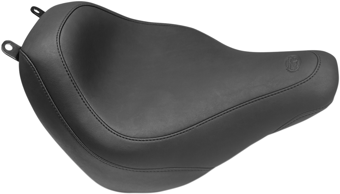 Mustang Black Wide Tripper Motorcycle Solo Seat 18-19 Harley Softail FLDE FLHC