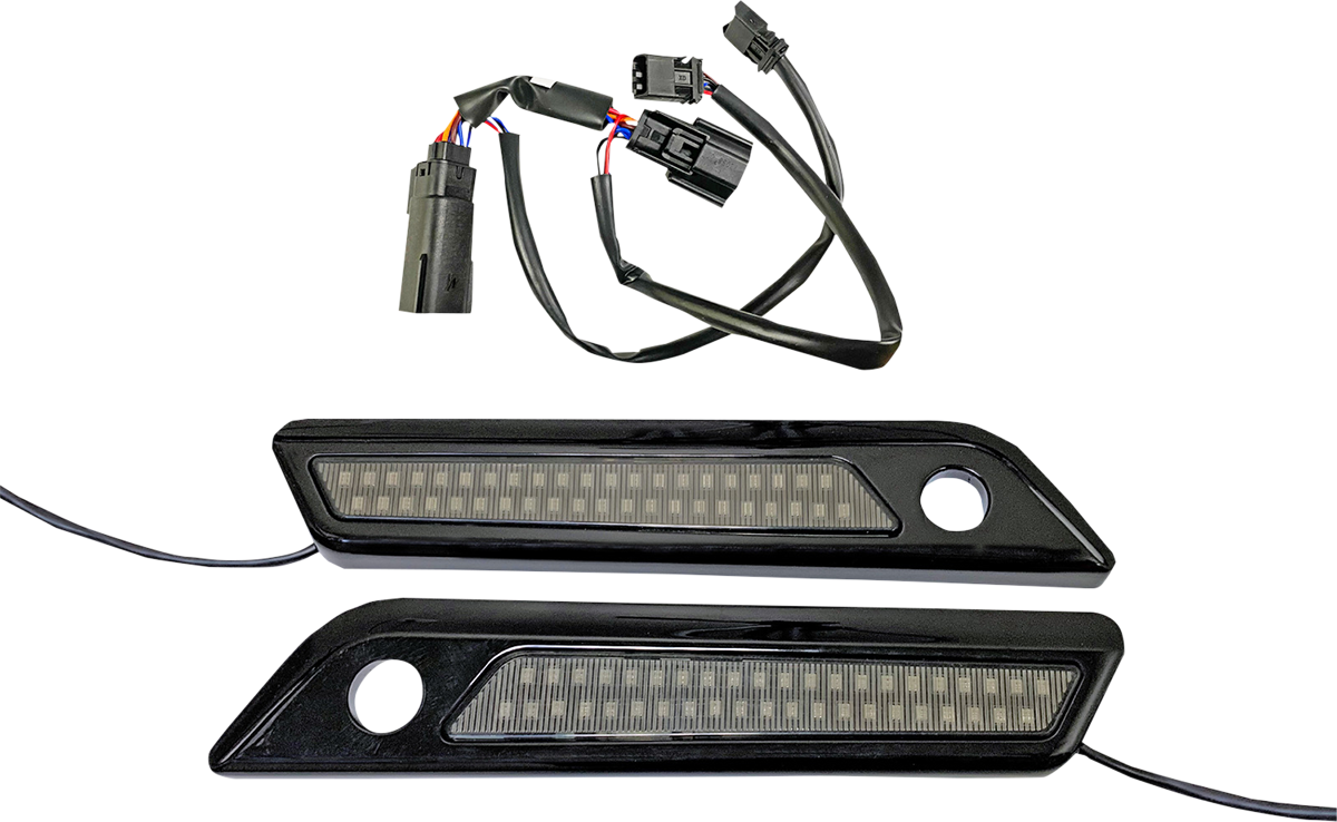Custom Dynamics Dual Color Saddlebag Latch Lights With Housing For Harley Touring 2014-2023