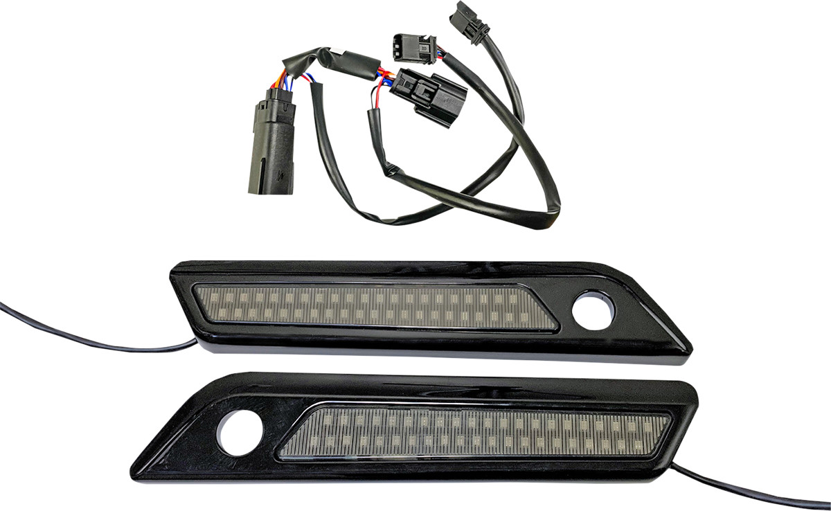 Custom Dynamics Dual Color Saddlebag Latch Lights With Housing For Harley Touring 2014-2023