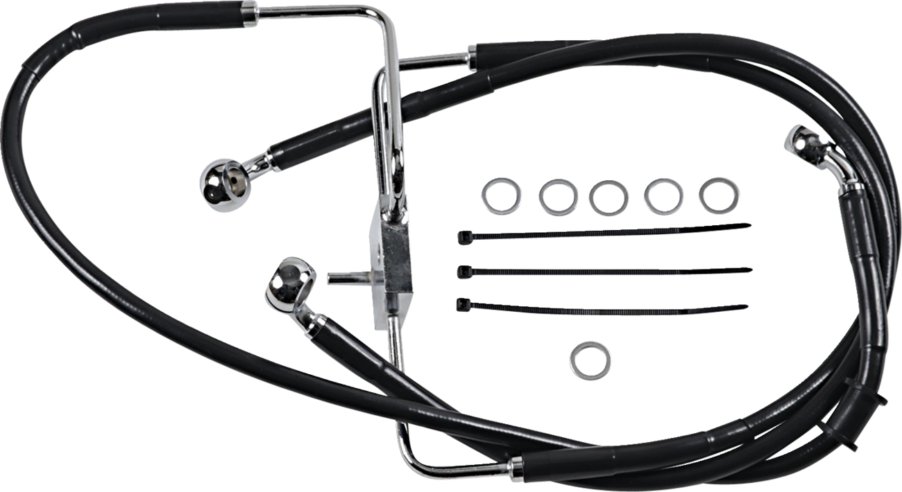 Drag Specialties Extended Length Stainless Steel Brake Line