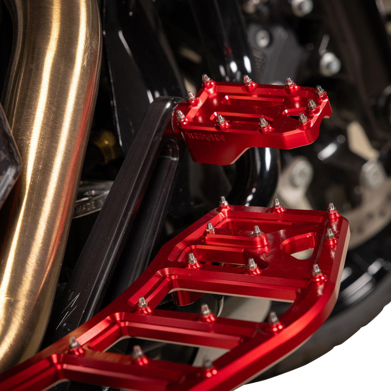 Thrashin supply co. Aggressor Floorboards - Red Harley Davidson