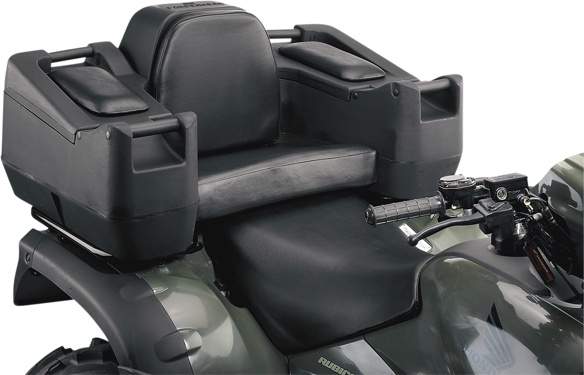 Moose Black Diplomat Rear ATV Cargo Rack Trunk Lockable Latch Storage Box & Seat