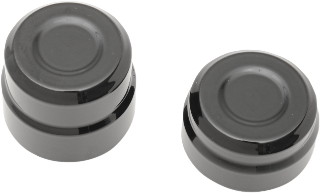 Drag specialties Axle Caps - Rear - Black - Pair Harley Davidson