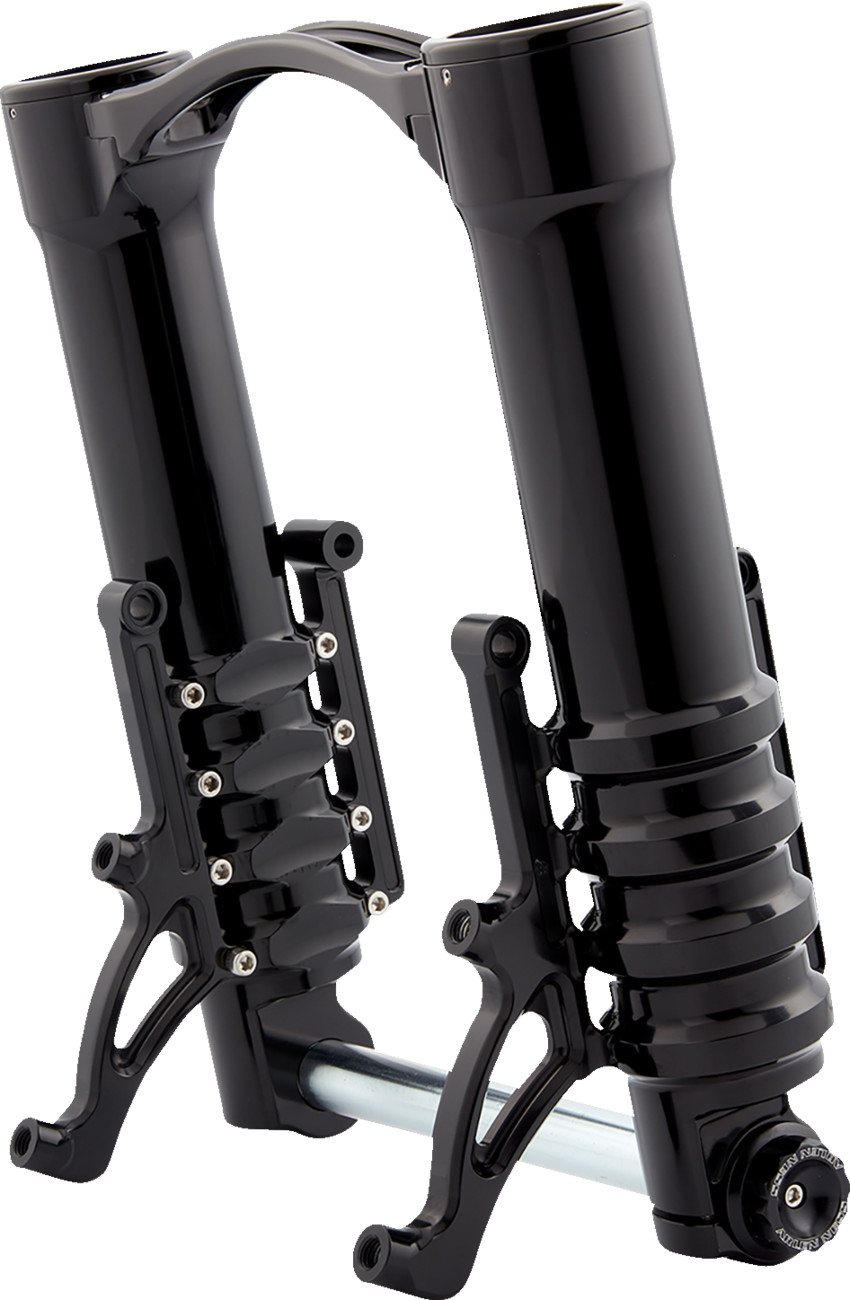 Arlen ness Fork Legs - 49 mm - Black Anodized - For Custom Radial Mount Brake Caliper Harley Davidson