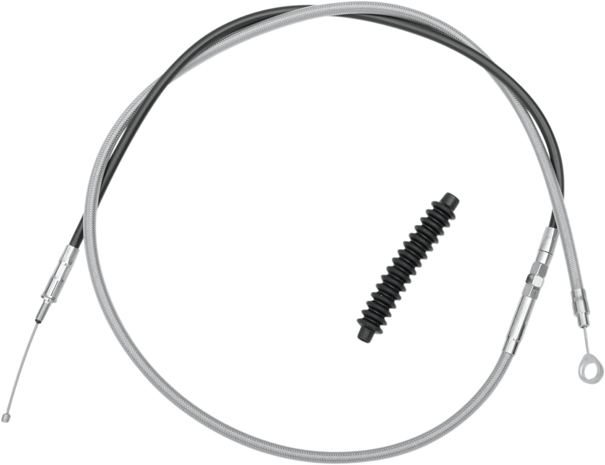 Drag specialties High-Efficiency Braided Stainless Steel Clutch Cable - 70-15/16" Harley Davidson