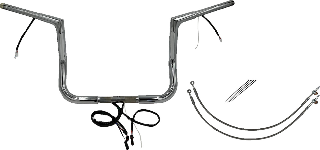 Fat Baggers Inc. 1 1/4" Wired Flat Top Handlebar Kit For Harley Touring 2014-2015