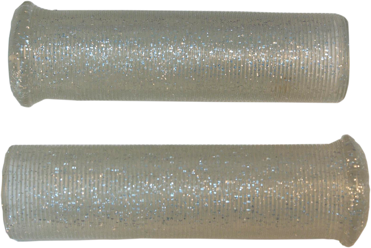 Emgo Star Fire Flake Grips - Retro - Metal - 7/8" - Silver