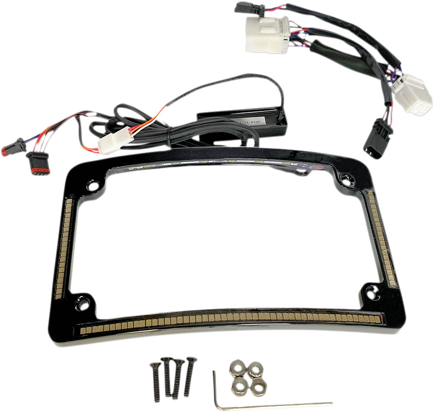 Custom Dynamics Radius Quad License Plate Frame For Harley 1996-2017