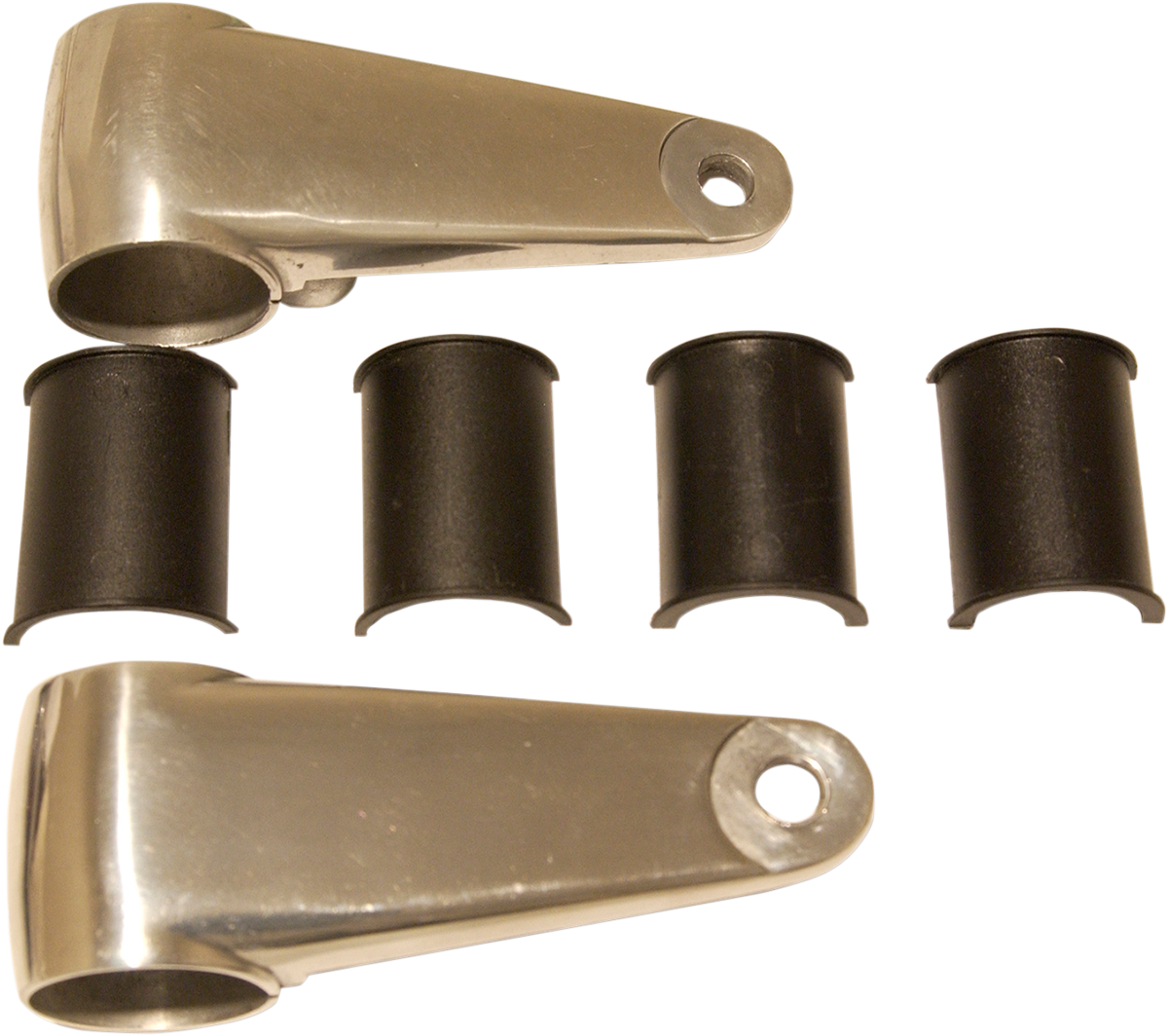 Emgo Headlamp Mounting Brackets - Polished