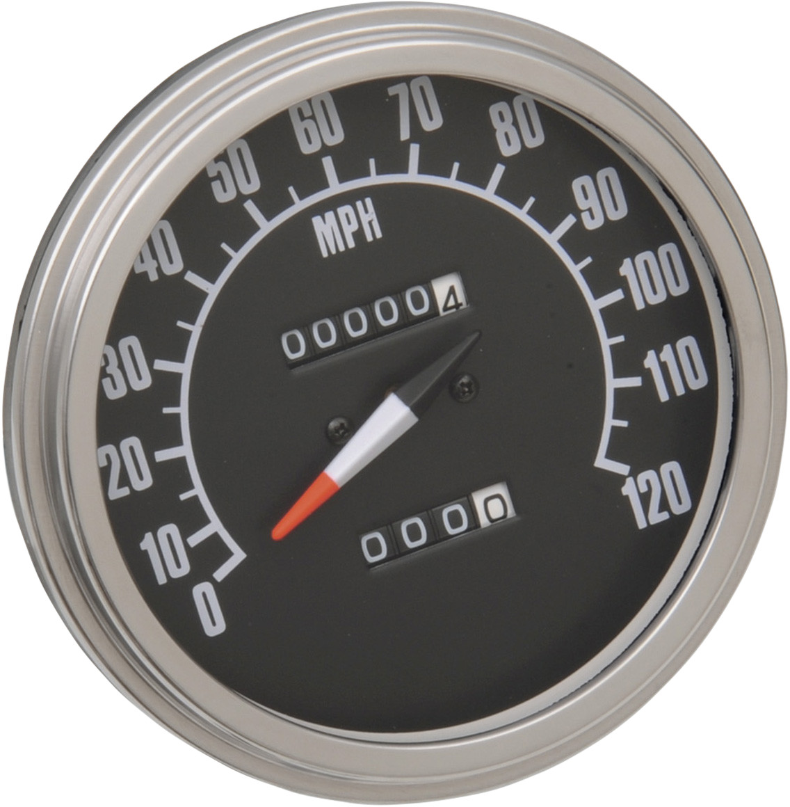 Drag specialties 5" MPH FL-Style 2:1 Speedometer with Tach - '68-'84 Black Face Harley Davidson