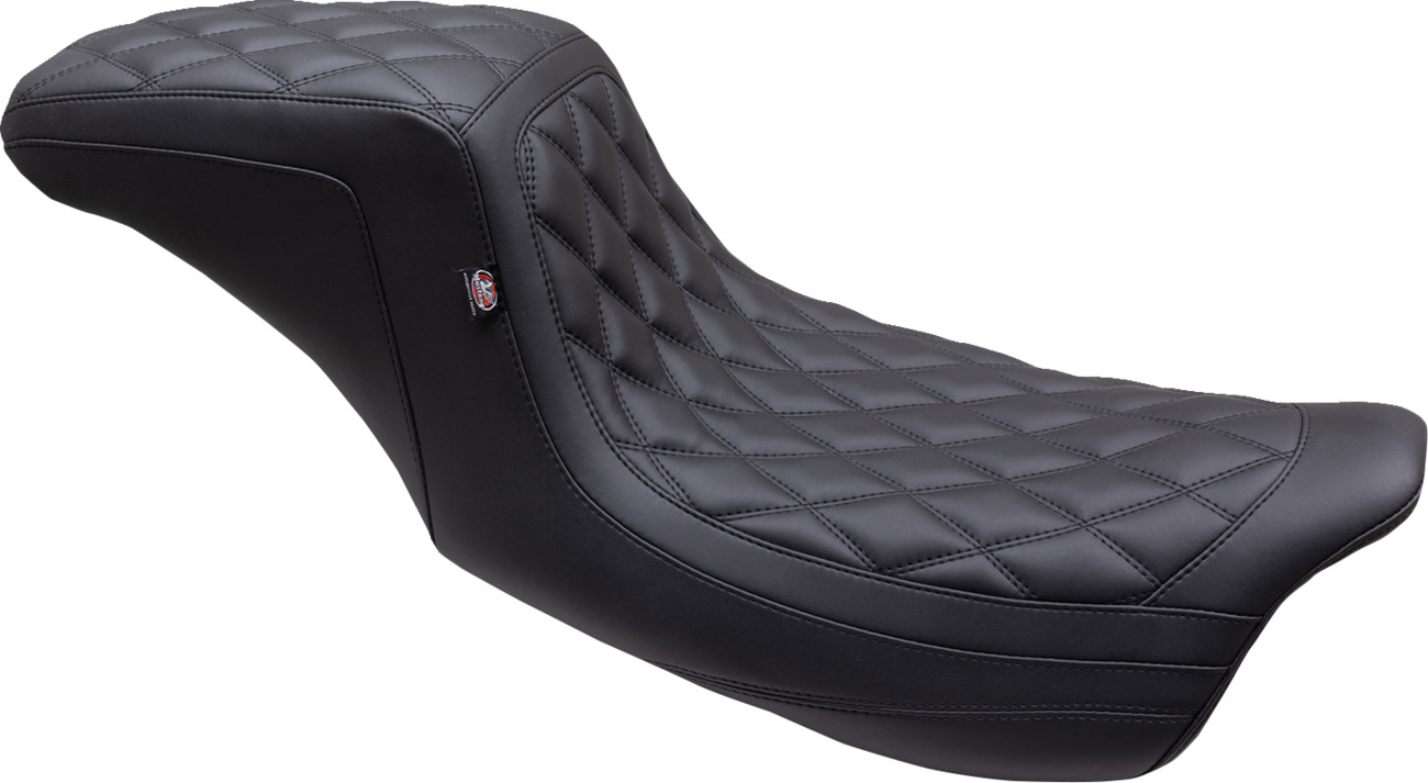 Mustang Squareback Double-Diamond Stitch Seat For Harley Touring 2008-2025