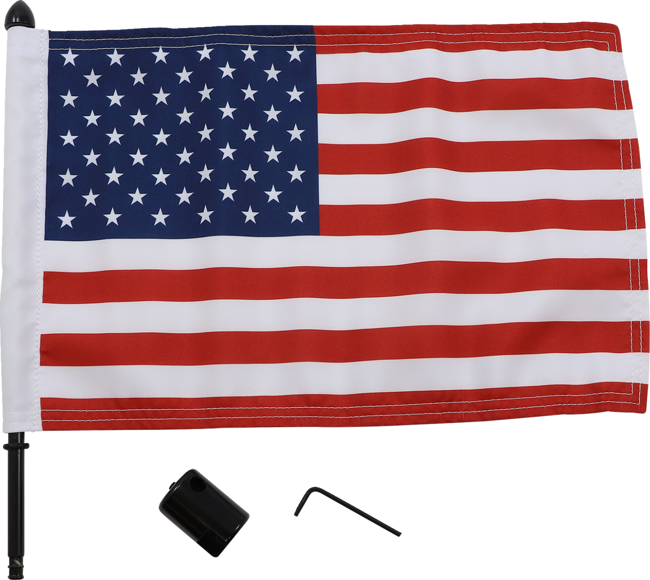 Square Sissy Bar Rack Flag Mounts with Flag