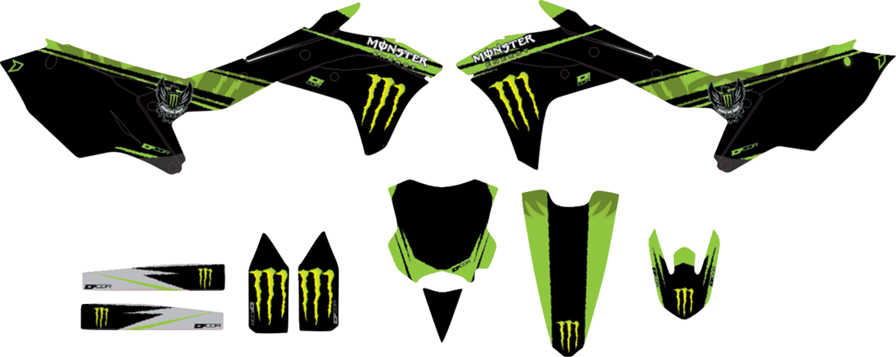 D'cor visuals Graphic Kit - Monster Energy - KXF 250 2017-2020 Kawasaki KXF 250
