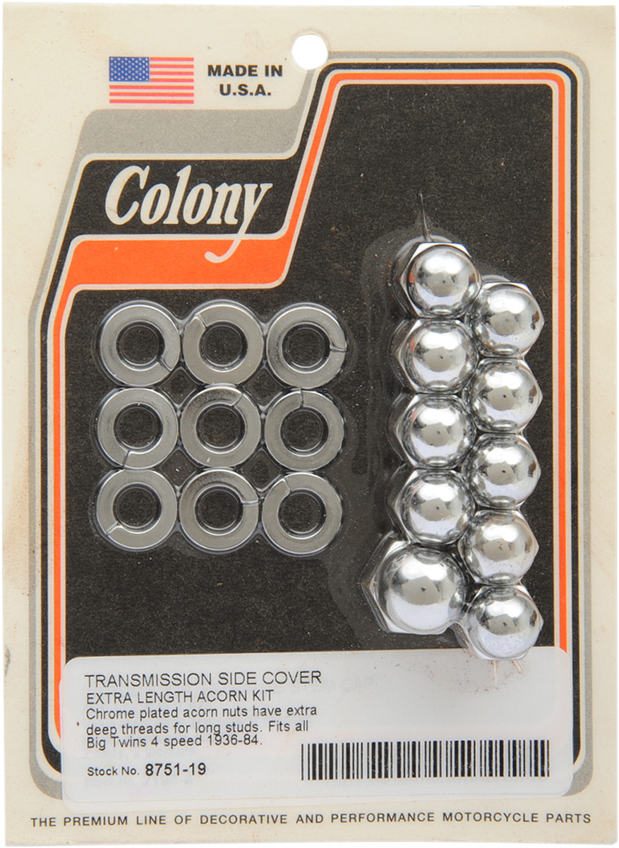 COLONY Transmission Side Cover Acorn Nut Kit