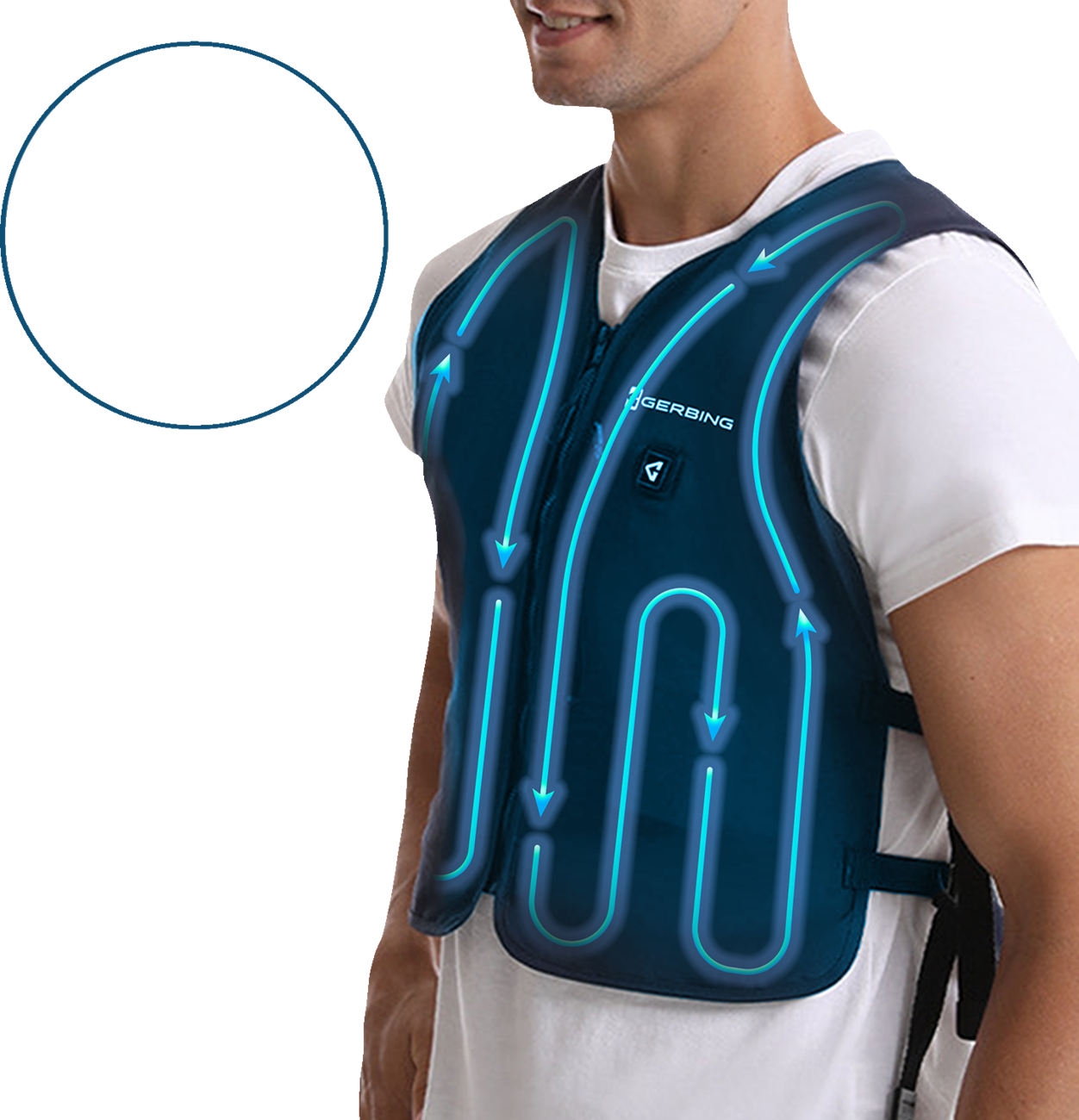 Gerbing heated clothing 5V Touch Button Circulatory Cooling Vest