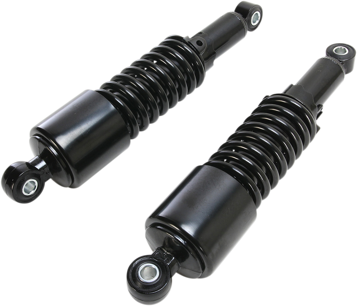 Emgo Custom Shorty Shocks with Shroud - Black Body/Black Spring Finish - Eye Lowering