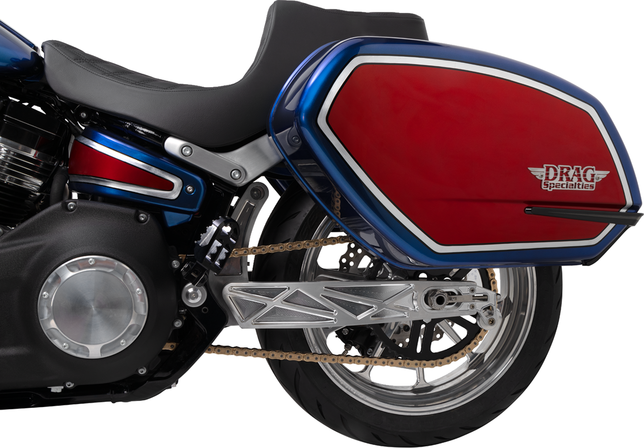 Drag specialties seats Predator III 2-Up Seat - Double Diamond - Black w/ Black Stitching - FL/FX '18-'24 Harley Davidson