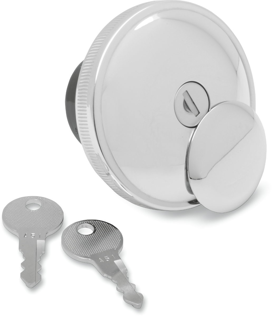 Drag specialties Screw-In Locking Gas Cap - Vented - Chrome Harley Davidson