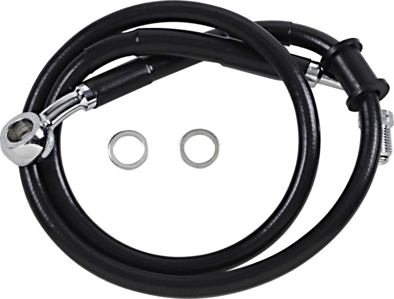 Drag specialties Brake Line - +2" - Black - '18-'22 Softail Harley Davidson