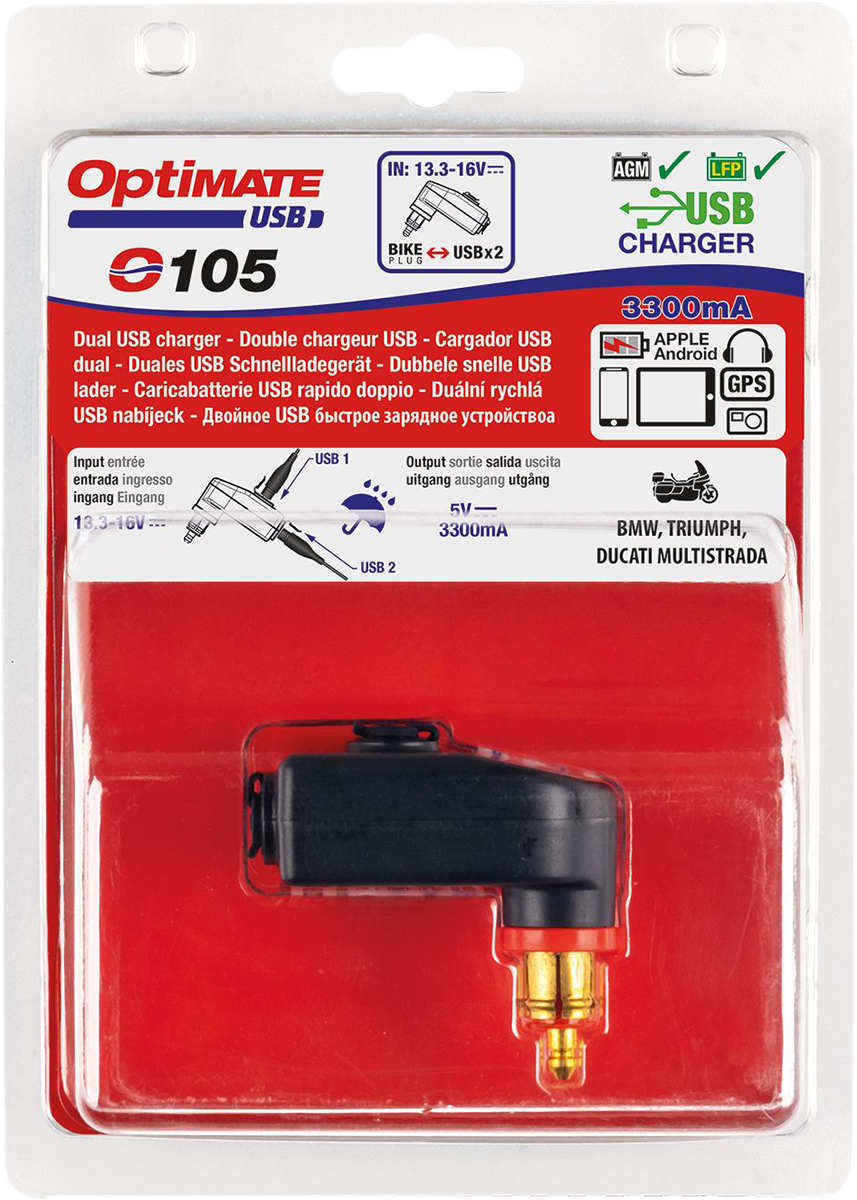 OptiMate™ Dual USB Low Profile Charger