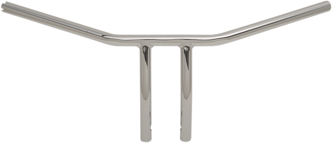 Drag specialties 1" T-Bar - Dimpled - Curved - 8" - Chrome