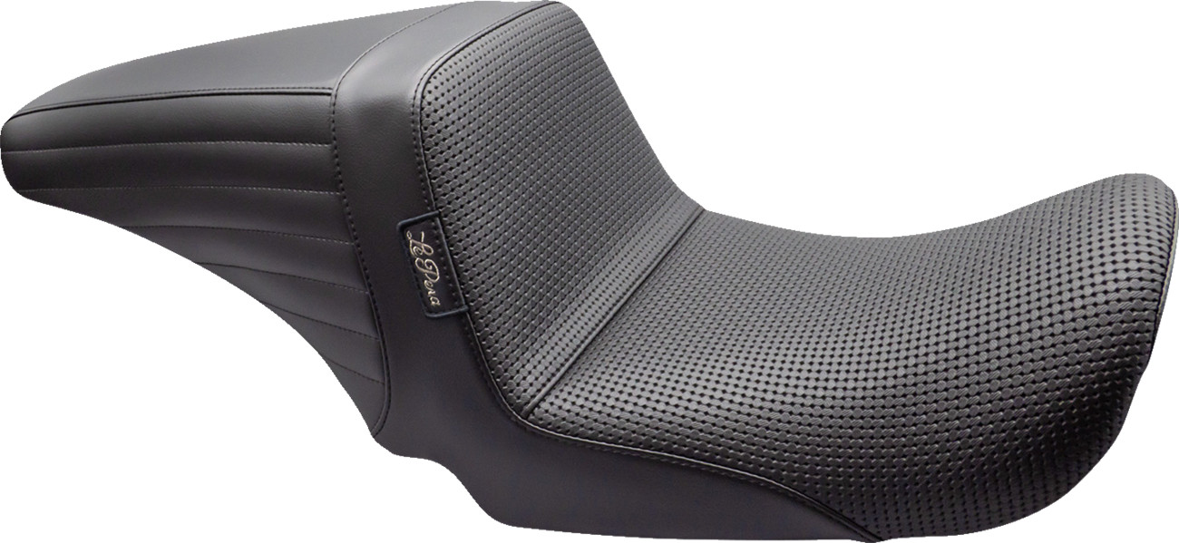 Le pera Kickflip Up Front Seat - Basketweave - Black - Dyna '06-'17 Harley Davidson