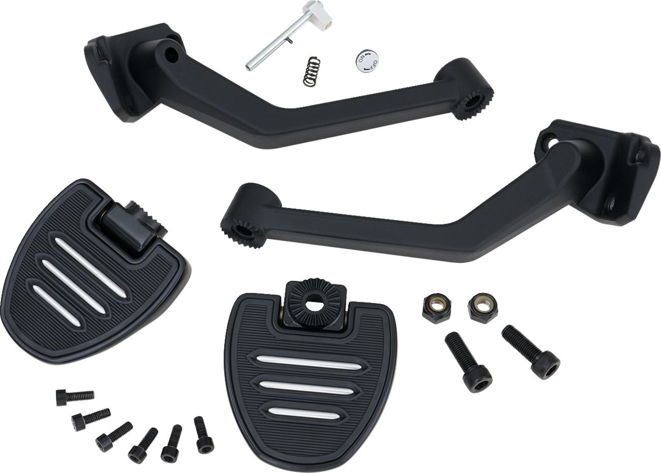 Show chrome Adjustable Passenger Boards - Black - Ryker Can-Am