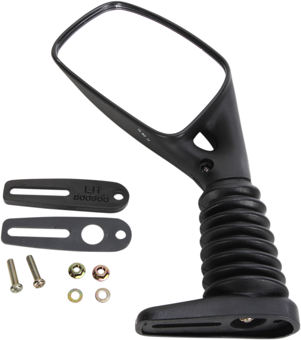Parts unlimited Mirror - ZX - Side View - Rectangle - Black - Left - Each