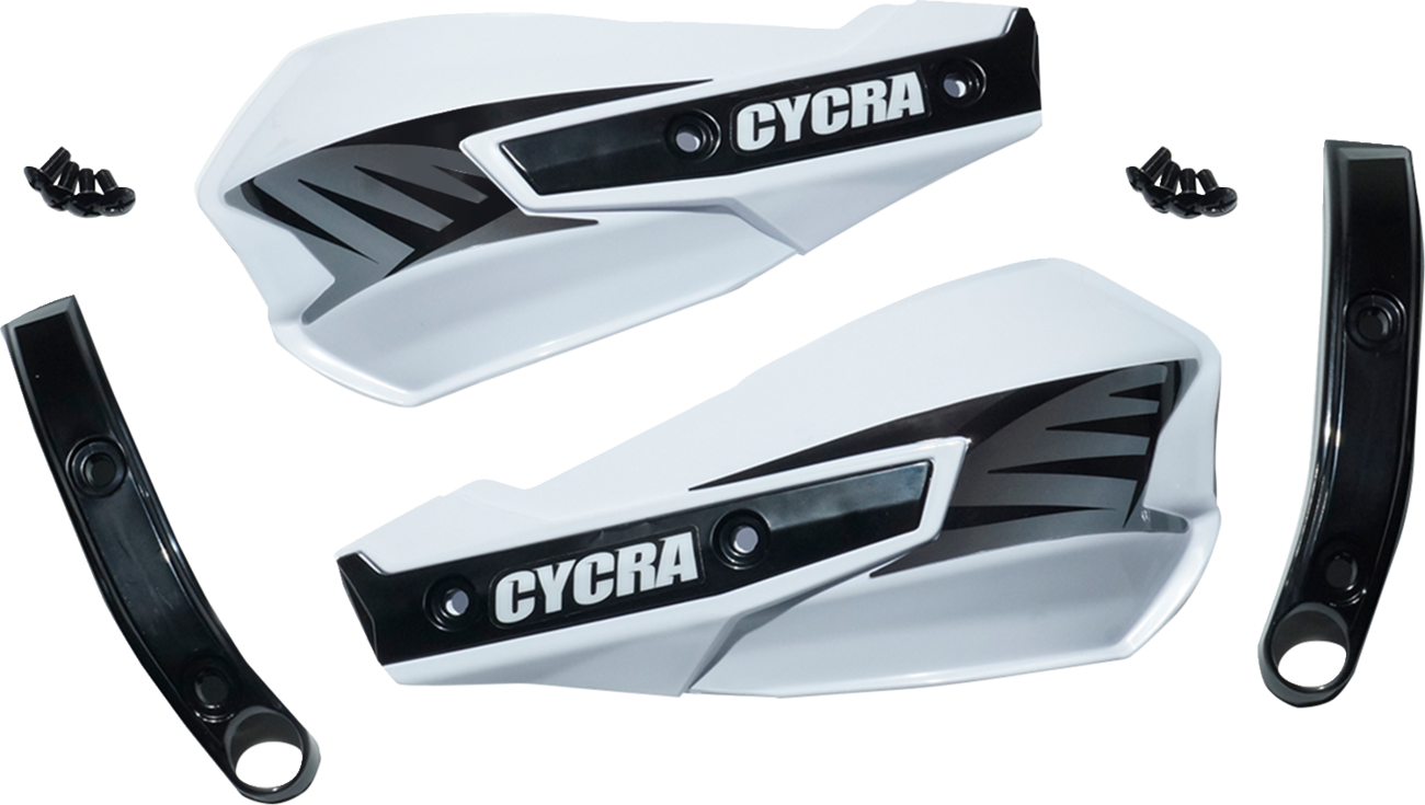 Cycra Replacement Vortex Handshields w/ Abrasion Guards - White