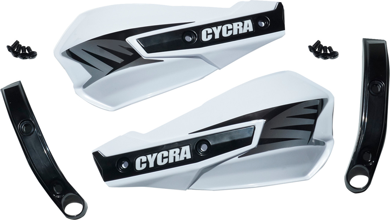 Cycra Replacement Vortex Handshields w/ Abrasion Guards - White