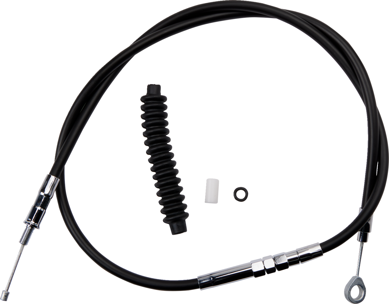 Drag specialties High-Efficiency Black Vinyl Clutch Cable - 52-3/4" Harley Davidson