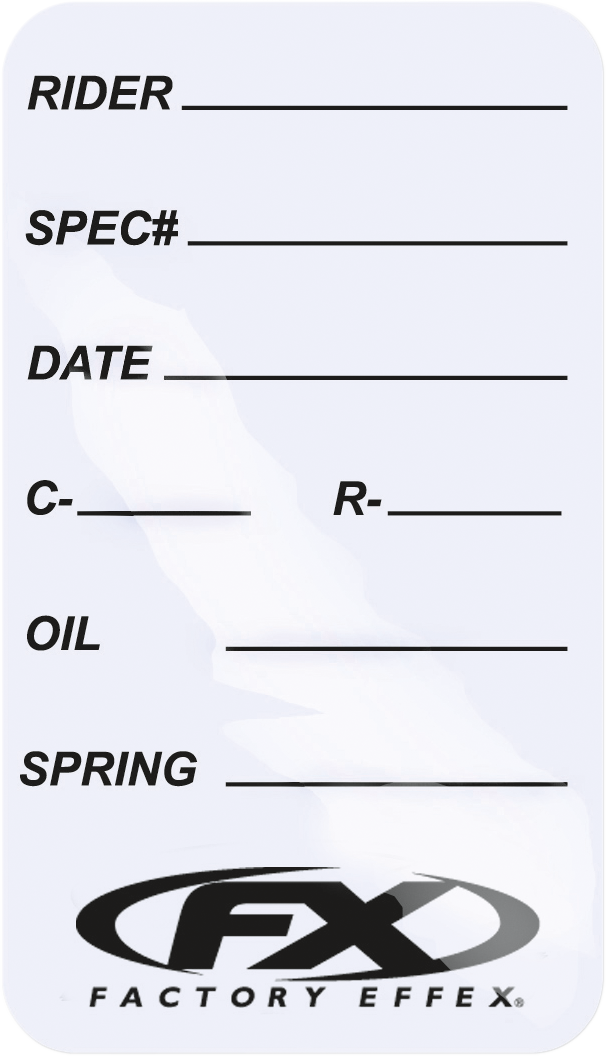 Suspension Spec Sticker