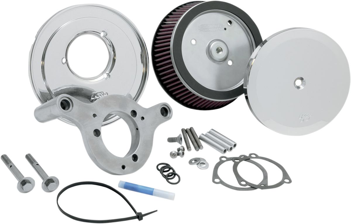 K & n Street Metal Air Intake Kit - Hammer - Mirror - Twin Cam Harley Davidson