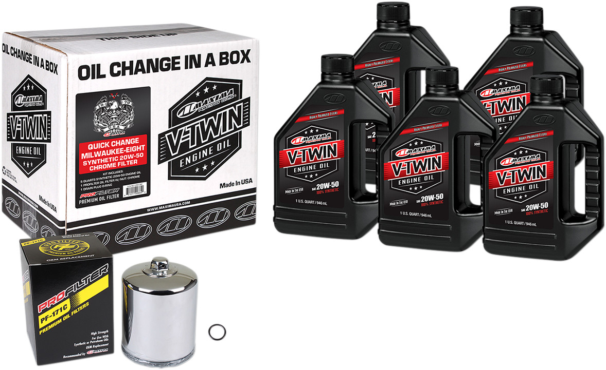 Maxima V-Twin Quick Change Oil Filter Kit