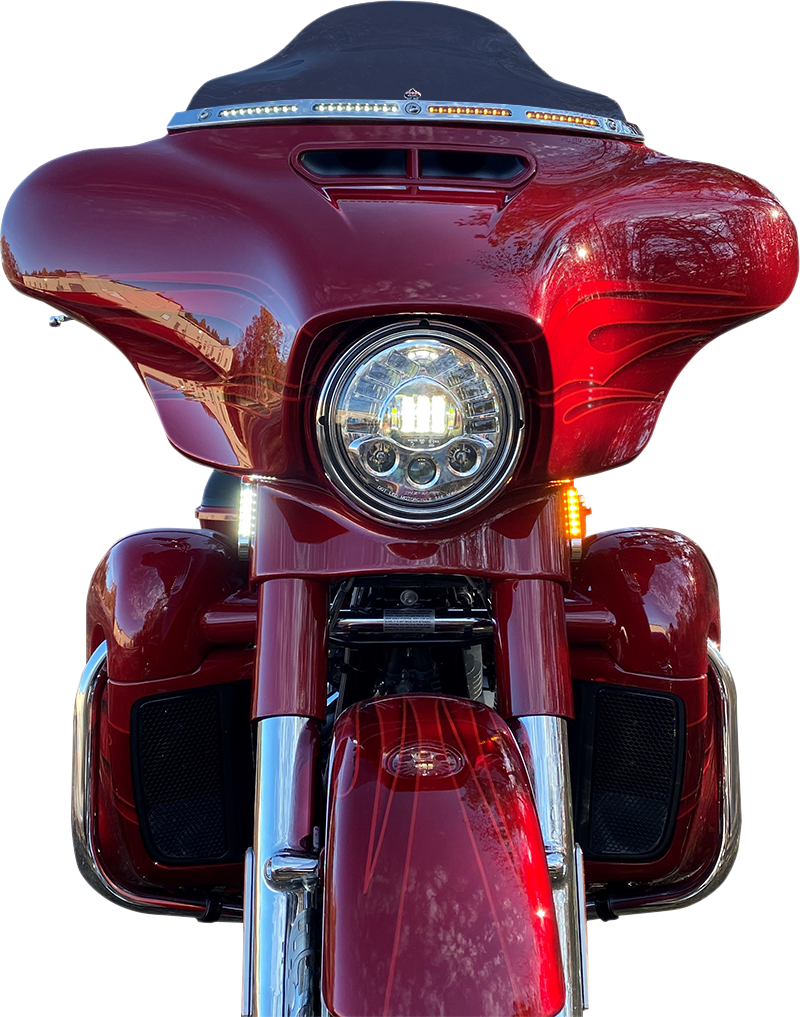 Custom Dynamics ProBEAM V2 LED Front Turn Signal Strips For Harley Touring 1996-2025