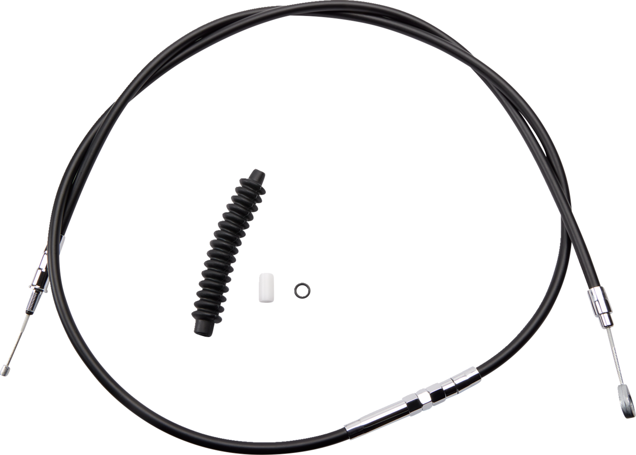 Drag specialties High-Efficiency Black Vinyl Clutch Cable - 72-11/16" Harley Davidson