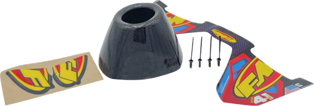 Fmf End Cap Replacement Kit - Carbon - RCT External - Black