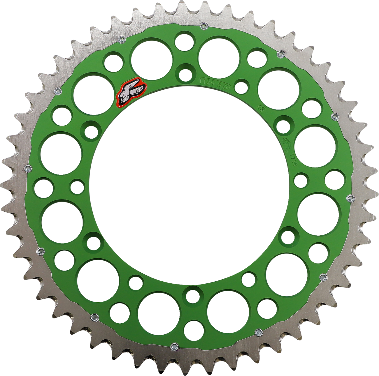 Renthal Twinring™ Rear Sprocket - 49 Tooth - Green - Kawasaki/Suzuki 49T
