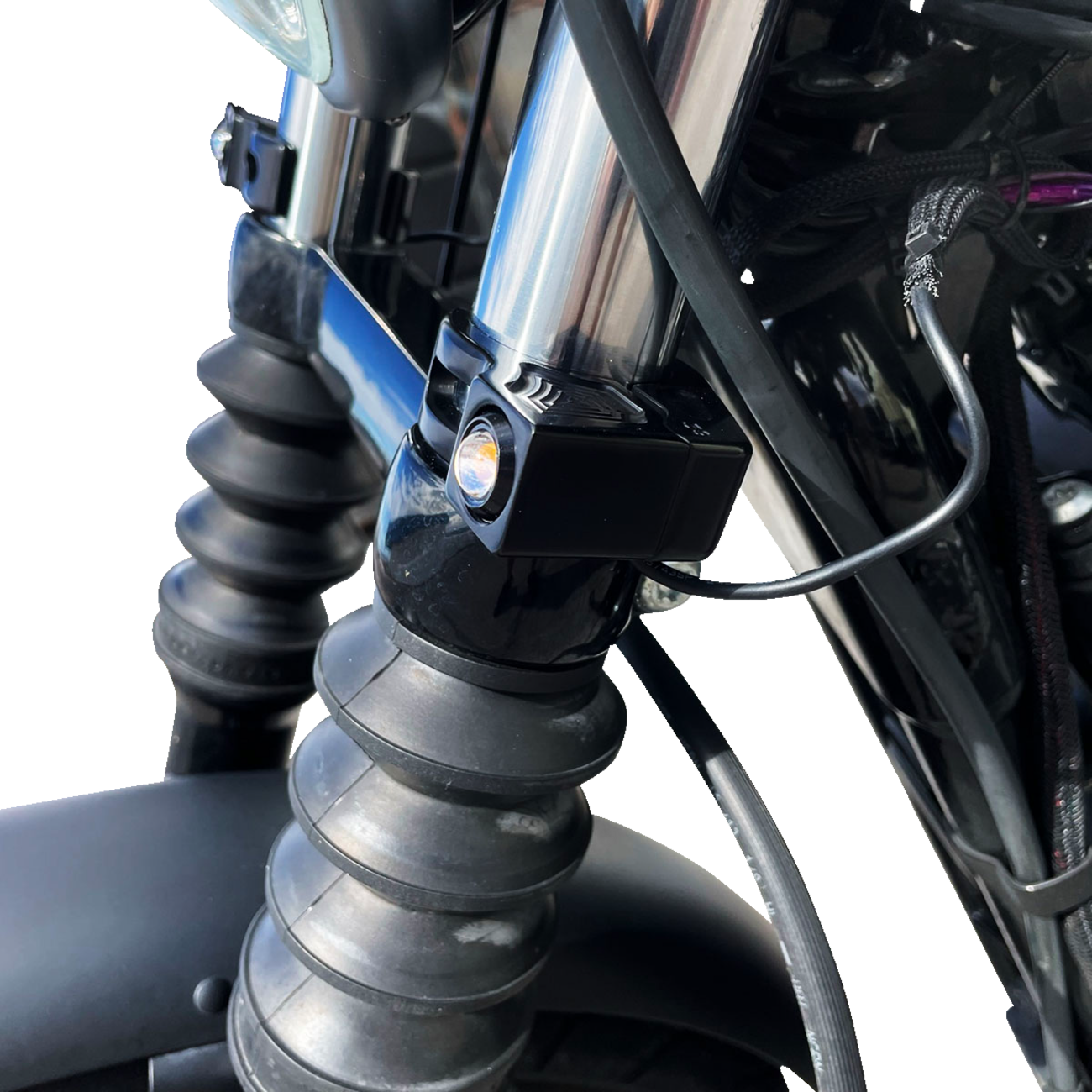Joker Machine Rat Eye Fork Mount LED Turn Signals