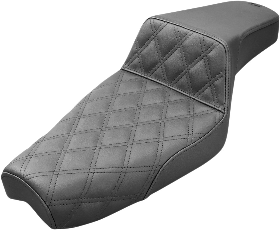 SADDLEMEN Step-Up Seat — Front Lattice Stitch