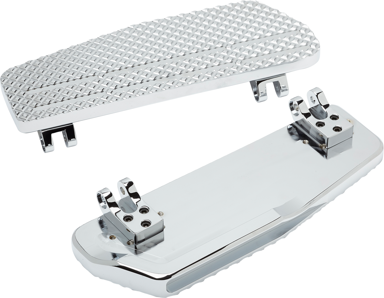 La choppers County Line Billet Floorboards - Chrome - FL Harley Davidson