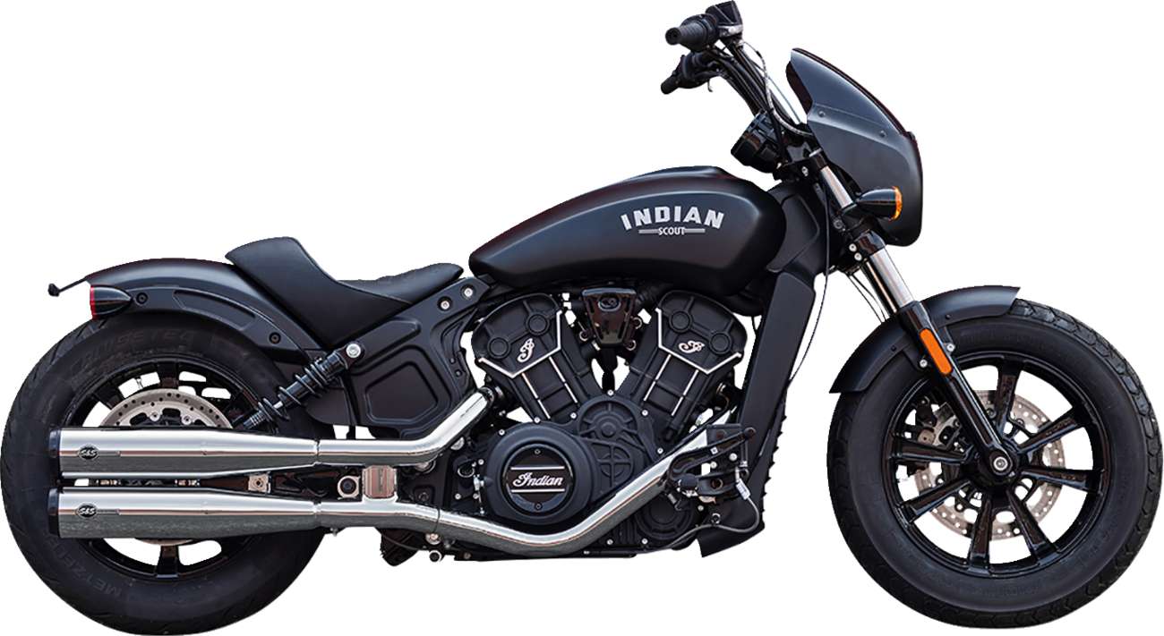 S&S Cycle Grand National Slip-On Mufflers For Indian Scout 2019-2024
