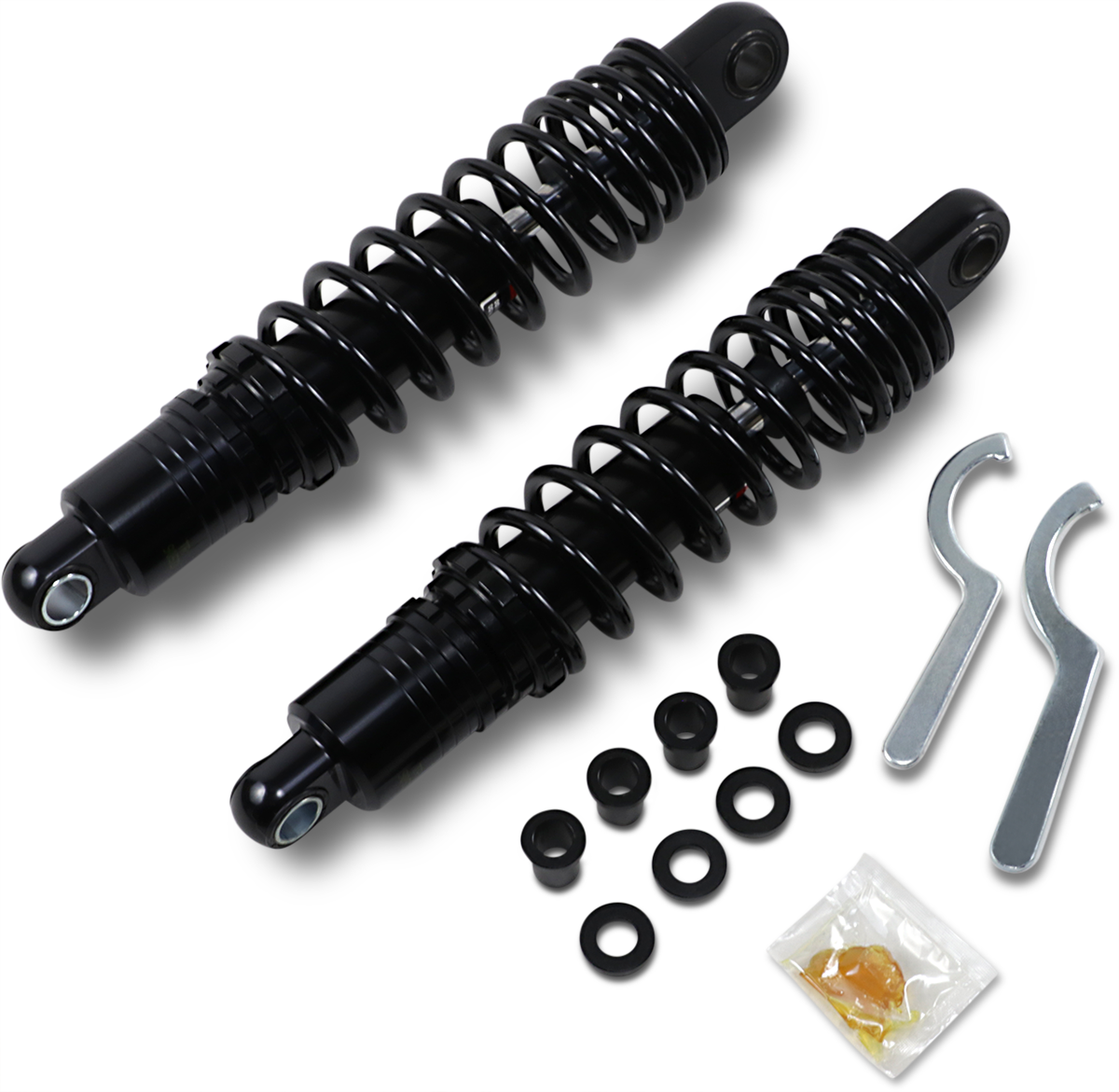 Drag specialties shocks Premium Ride-Height Adjustable Shocks - Black - Standard - 12.5" Harley Davidson