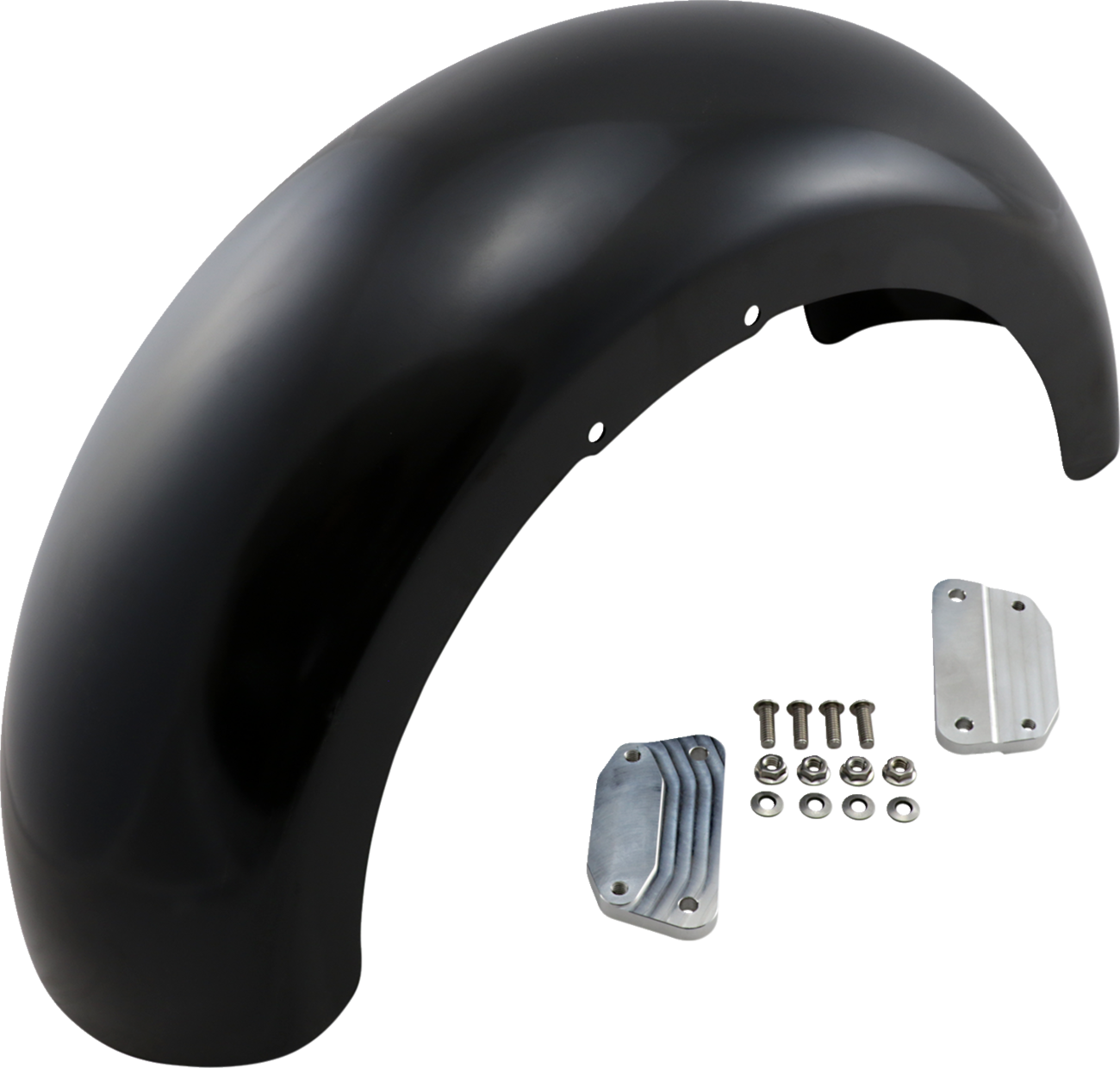 KLOCK WERKS Hugger Series Front Fender with Mounting Blocks for Softail/Dyna